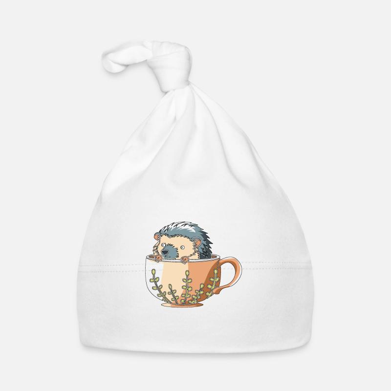 Igel mit Krug Baby Bio-Mütze