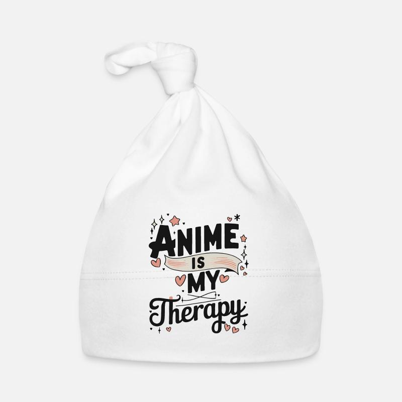 Anime Is My Therapy - Organic Baby Cap - white
