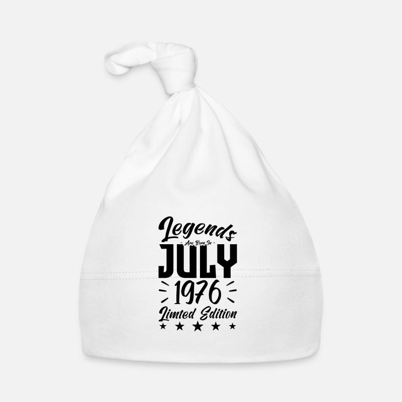 Geboren im Juli 1976. Geburtstagsgeschenk. Baby Bio-Mütze