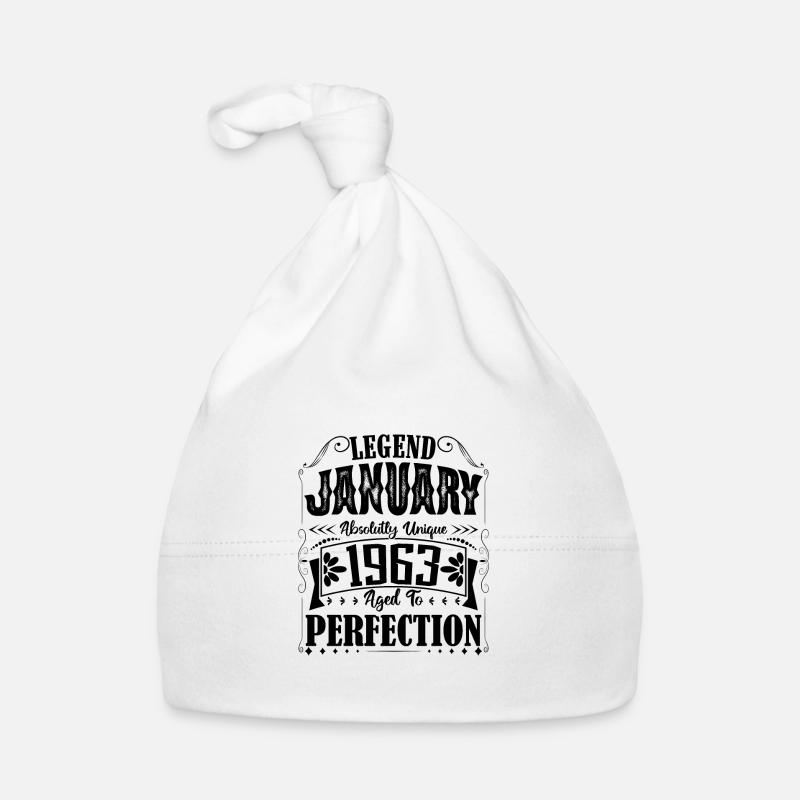 January 1963. January 1963 Birthday Gift. Organic Baby Cap