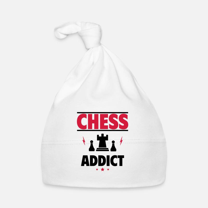 Chess Fanatic - Always on the Train - Organic Baby Cap - white
