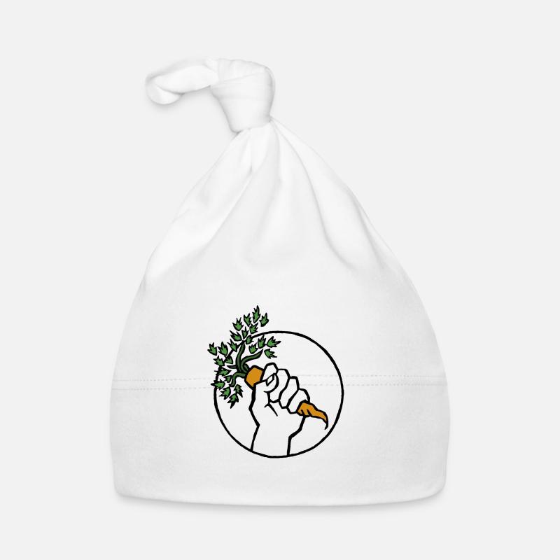 Carotte - Bonnet bio Bébé - blanc