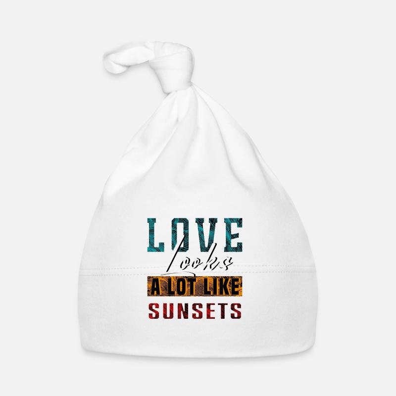 Love Looks A Lot Like Sunsets Organic Baby Cap