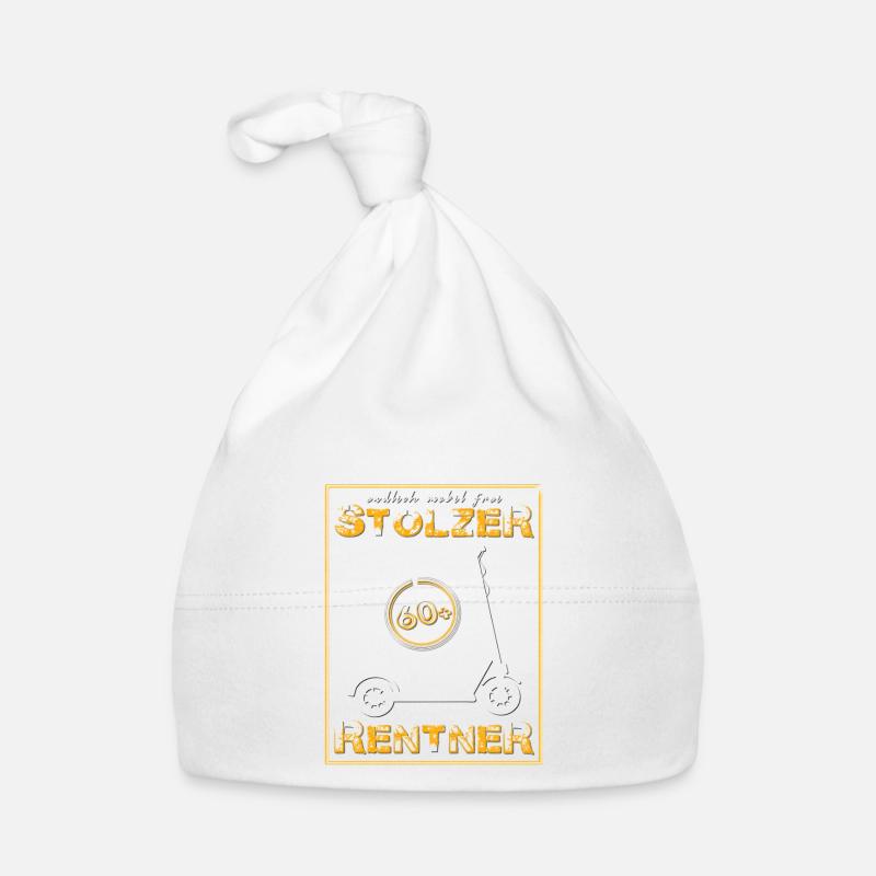 stolzer Rentner Scooter Baby Bio-Mütze