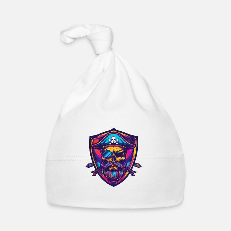 Pirate Skull Organic Baby Cap