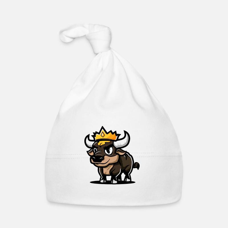 Couronne de bande dessinée Taureau Bonnet bio Bébé