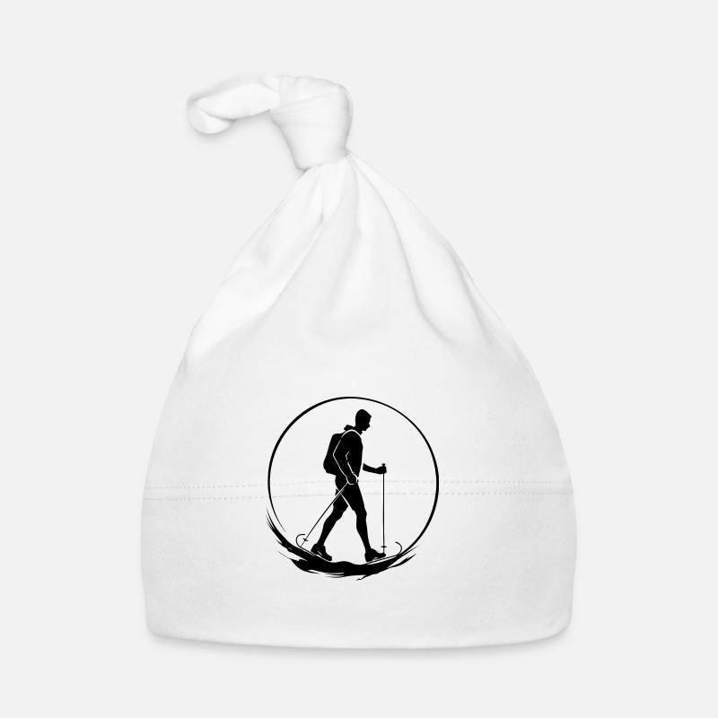 Nordic Walking Silhouette Organic Baby Cap