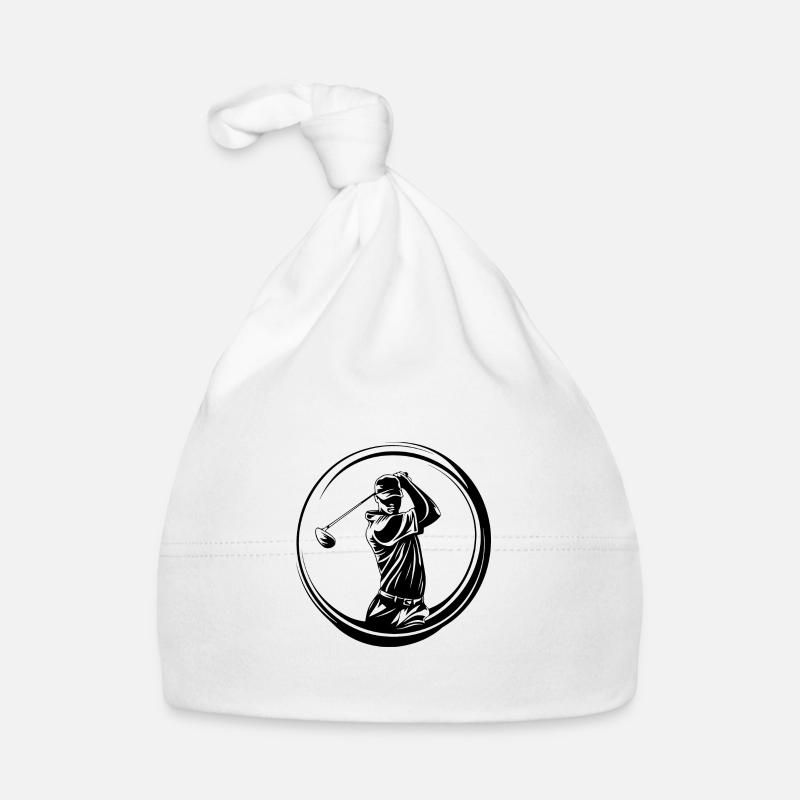 Silhouette de golfeur Bonnet bio Bébé