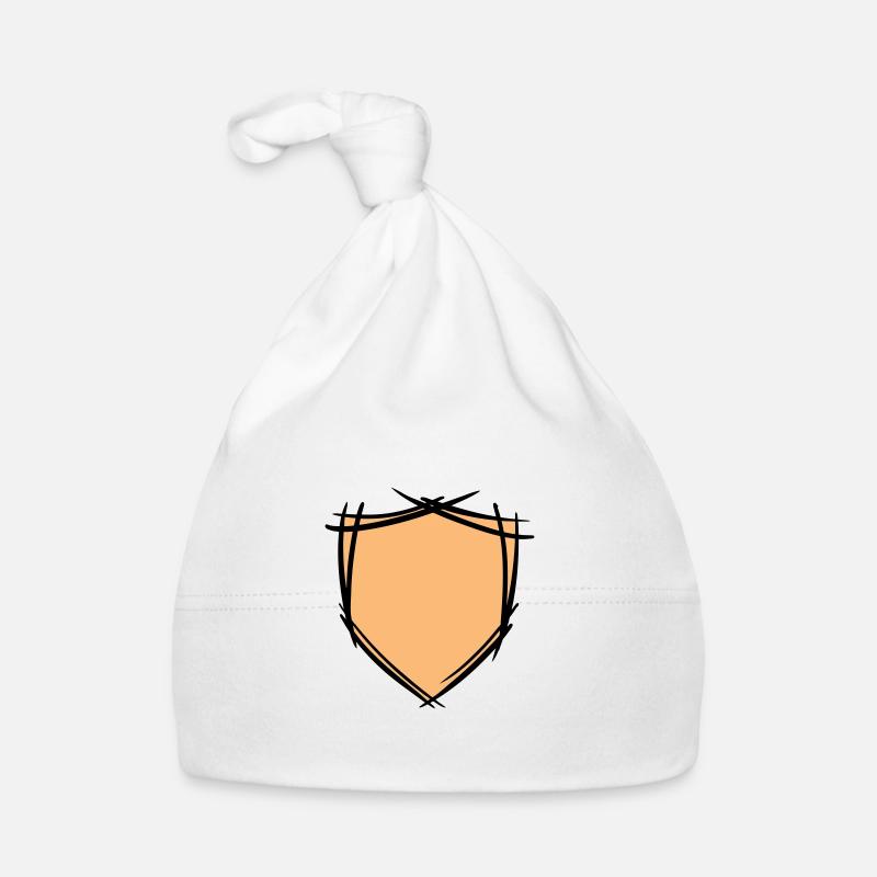 Schild / Wappen Symbol. Hand gezeichnet. Vorlage Baby Bio-Mütze