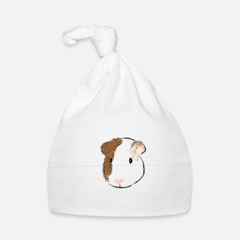 Design mit einem Glatthaar-Meerschweinchen Baby Bio-Mütze