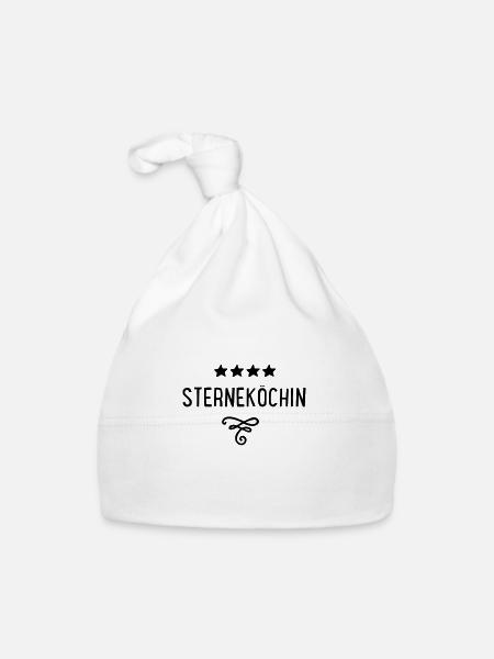 sterneköchin - Baby Bio-Mütze - Weiß - Vorne