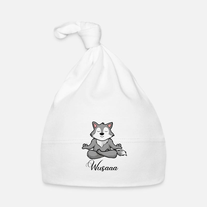 Wolf Auszeit Durchatmen Wusaaa Baby Bio-Mütze