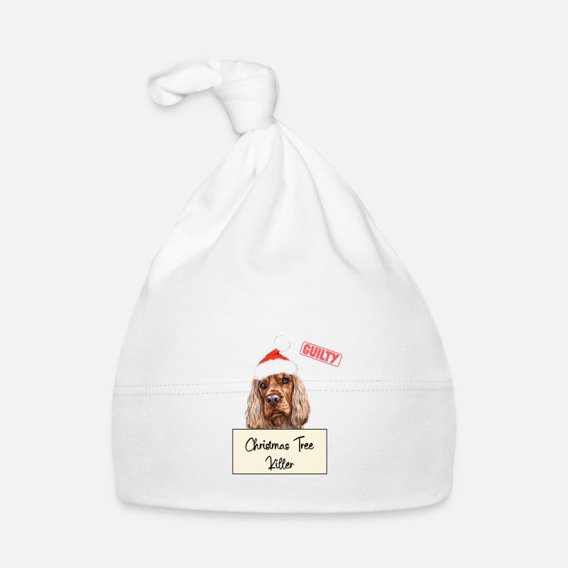 Weihnachtsbaum Umschubser Englischer Cocker Spanie Baby Bio-Mütze