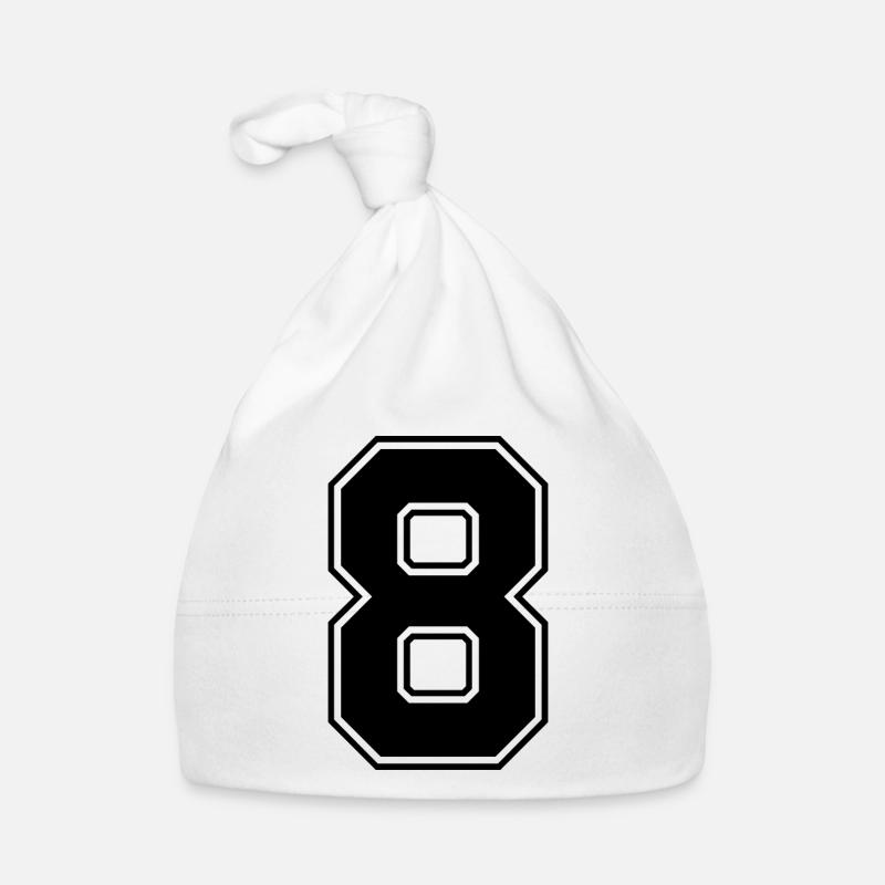8 nombre de maillots - Bonnet bio Bébé - blanc
