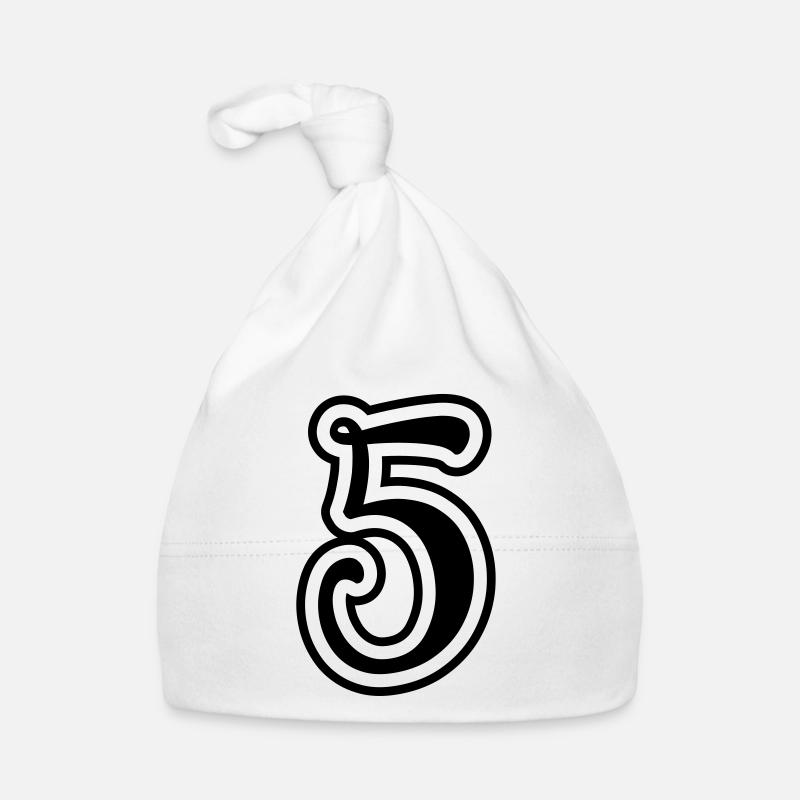 5 Number number Organic Baby Cap