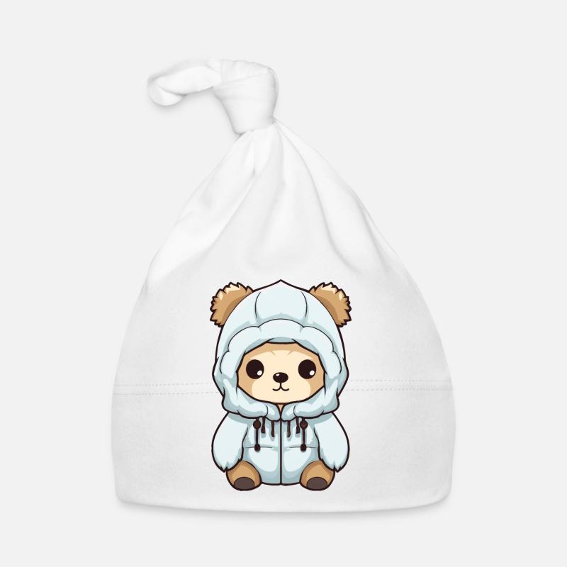Polar Bear Winter Polar Bear Baby Comic Organic Baby Cap