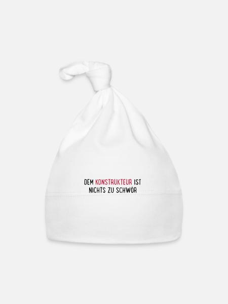 konstrukteur - Baby Bio-Mütze - Weiß - Vorne