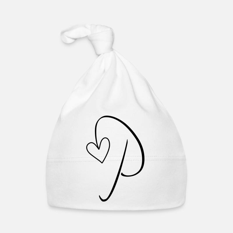 Lettre P Lettre-P Calligraphie Bonnet bio Bébé