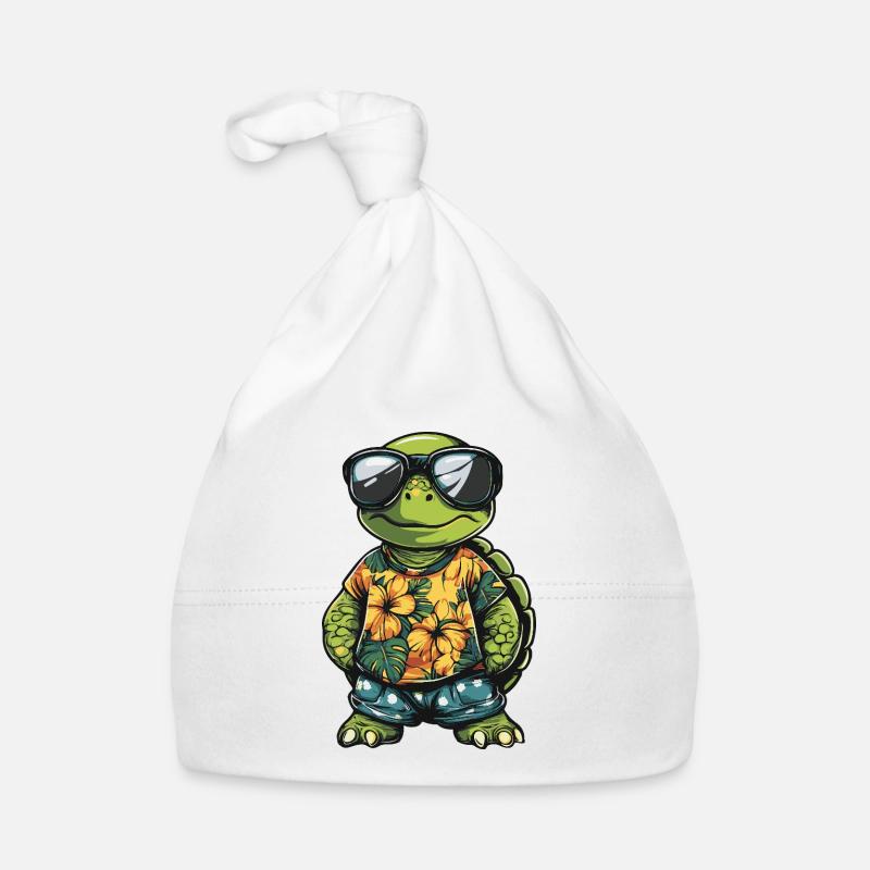 Tortue BD Drôle d’été Bonnet bio Bébé