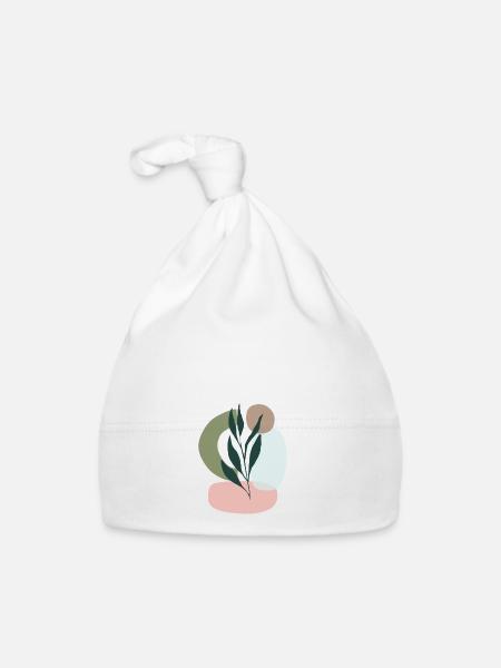 Style bohème minimaliste - Bonnet bio Bébé - blanc - Devant