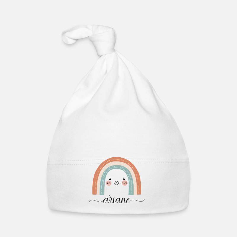 Ariane! Rainbow, customisable Organic Baby Cap