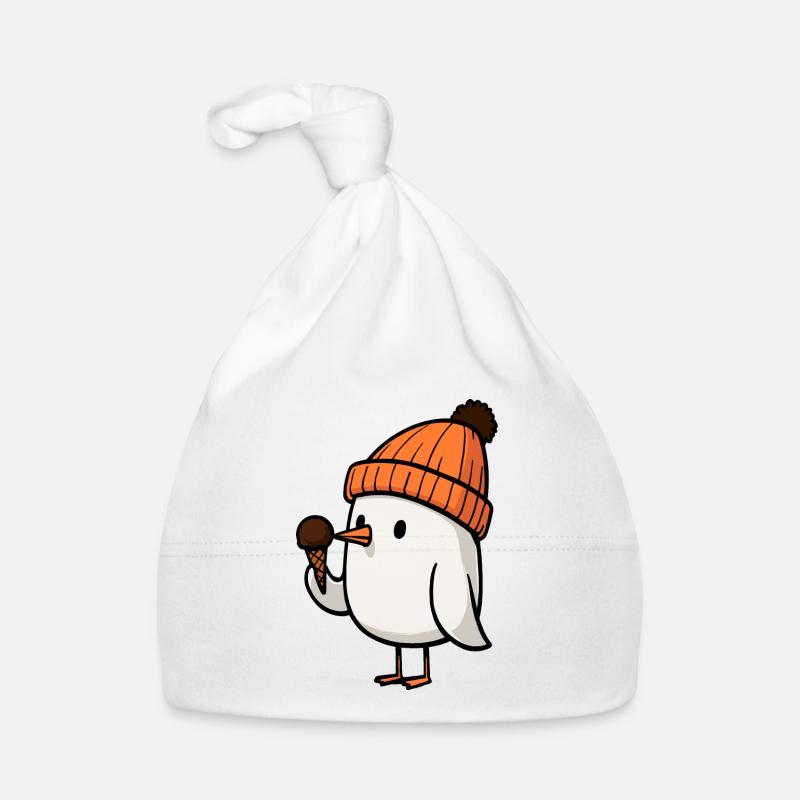 North Sea Moin Seagull Hat Ice Cream Chocolate Ice Cream Organic Baby Cap