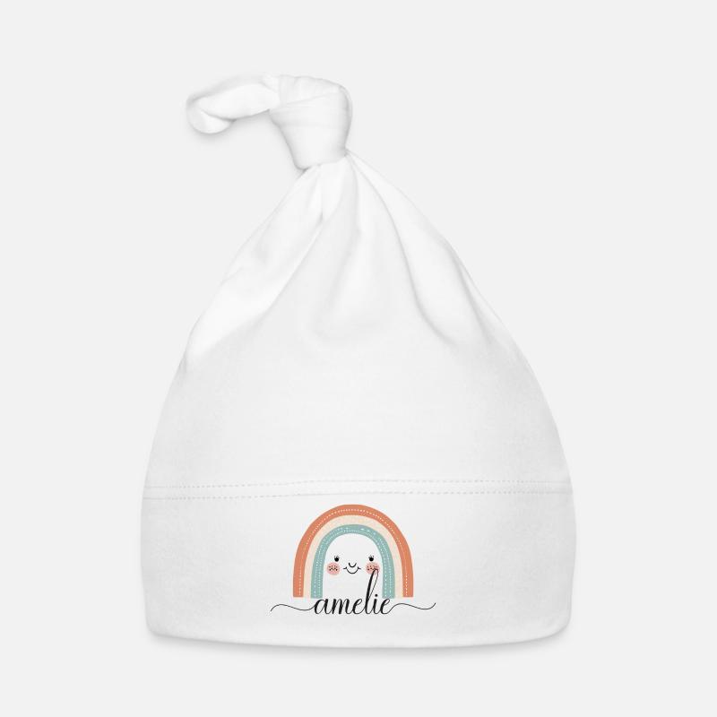 Amelie! Rainbow, customisable Organic Baby Cap
