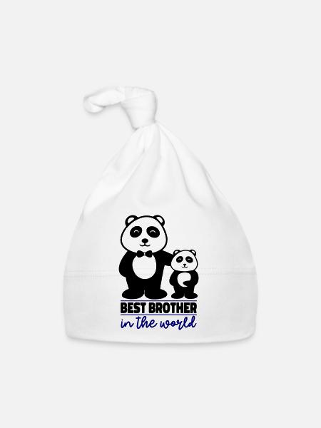 best brother - Organic Baby Cap - white - Front