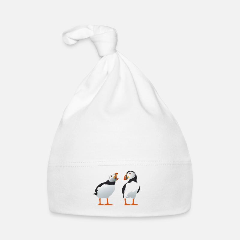 Shouty Puffin - Bonnet bio Bébé - blanc