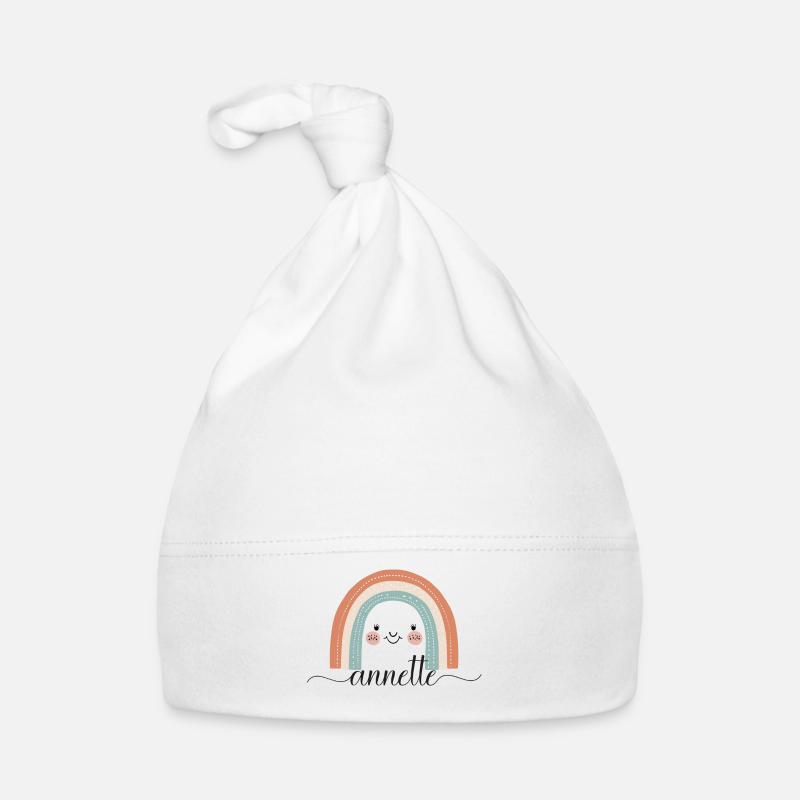 Annette! Rainbow, customisable Organic Baby Cap