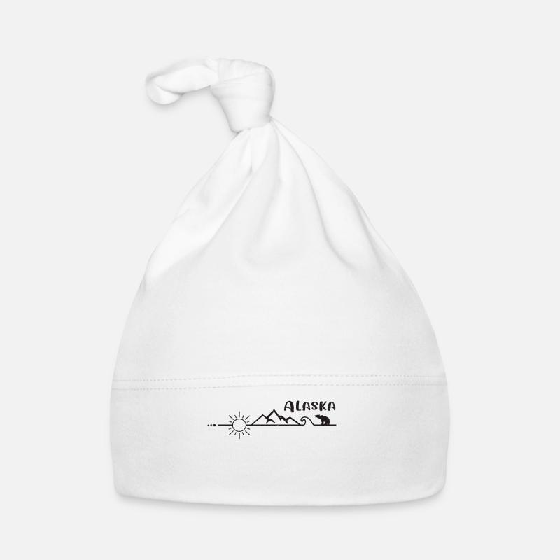 Aventure en Alaska - Bonnet bio Bébé - blanc