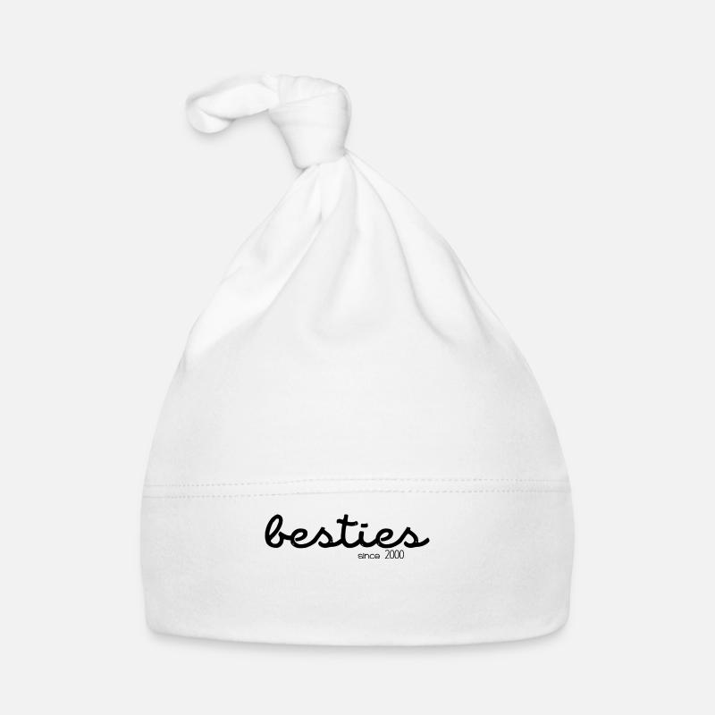 meilleures amies depuis 2000 - Bonnet bio Bébé - blanc