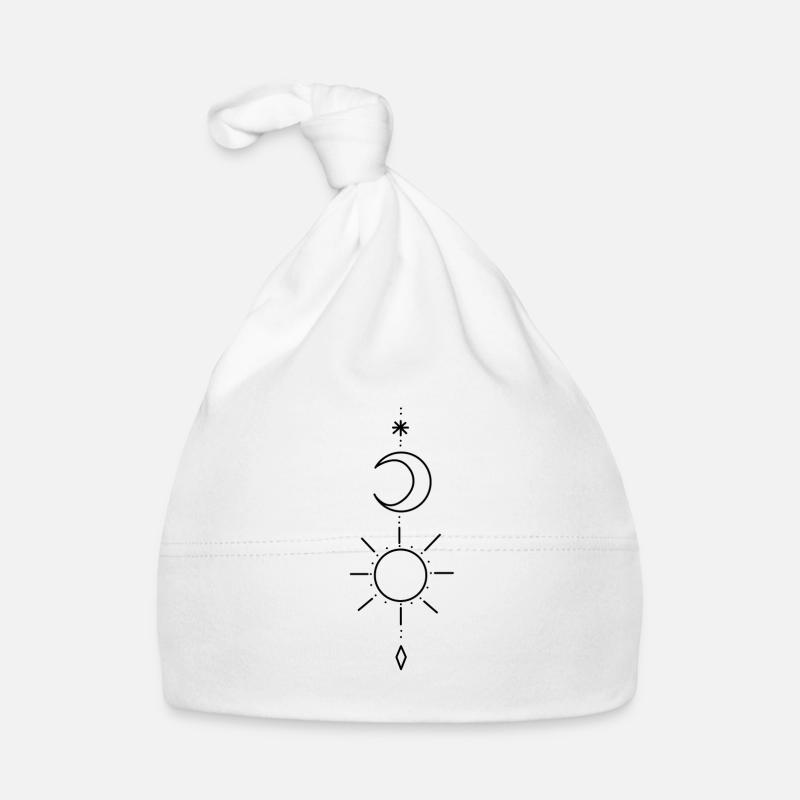 Sun moon star dots Organic Baby Cap