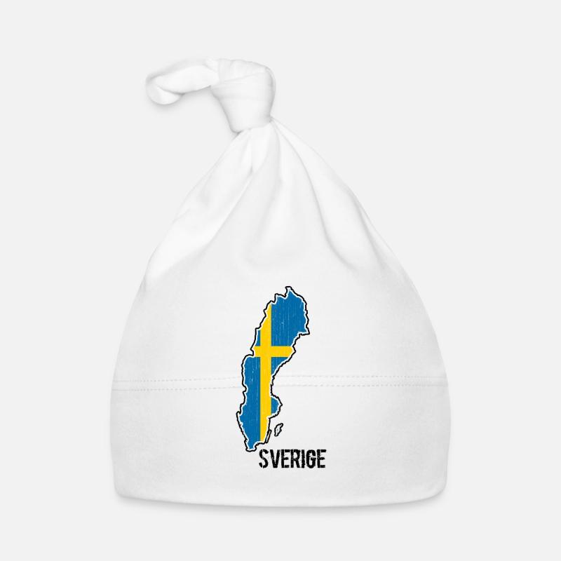 Schweden Flagge Umriss Souvenir Baby Bio-Mütze