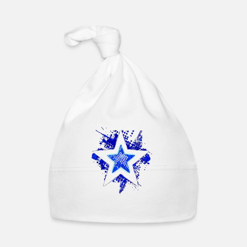 Star design (Arctic Blue) Organic Baby Cap
