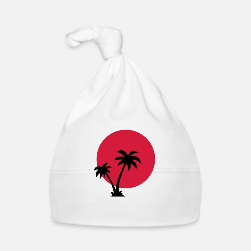 Palme mit Sonne Baby Bio-Mütze