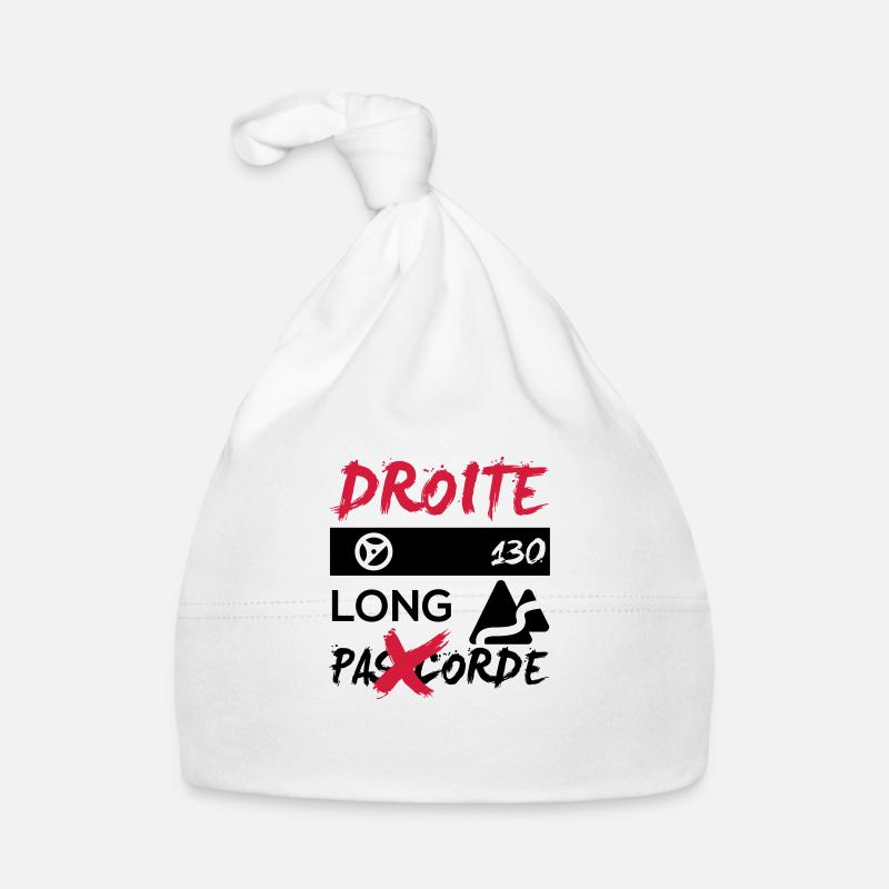 Droite 130 long - Bonnet bio Bébé - blanc