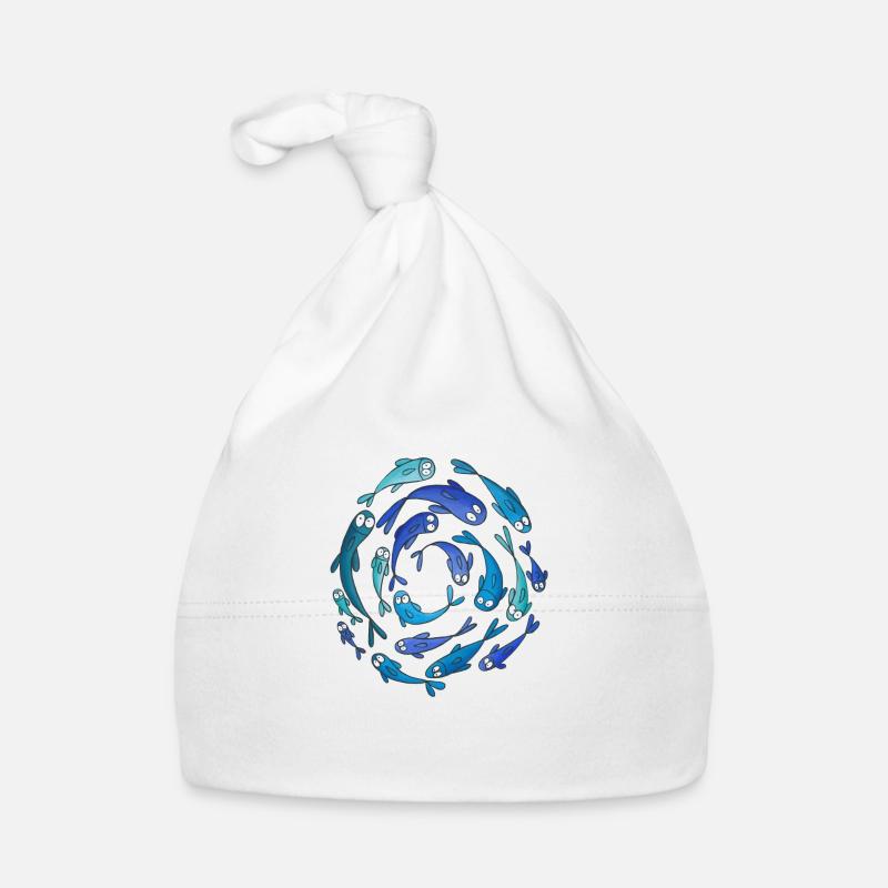 Poissons bleus Bonnet bio Bébé