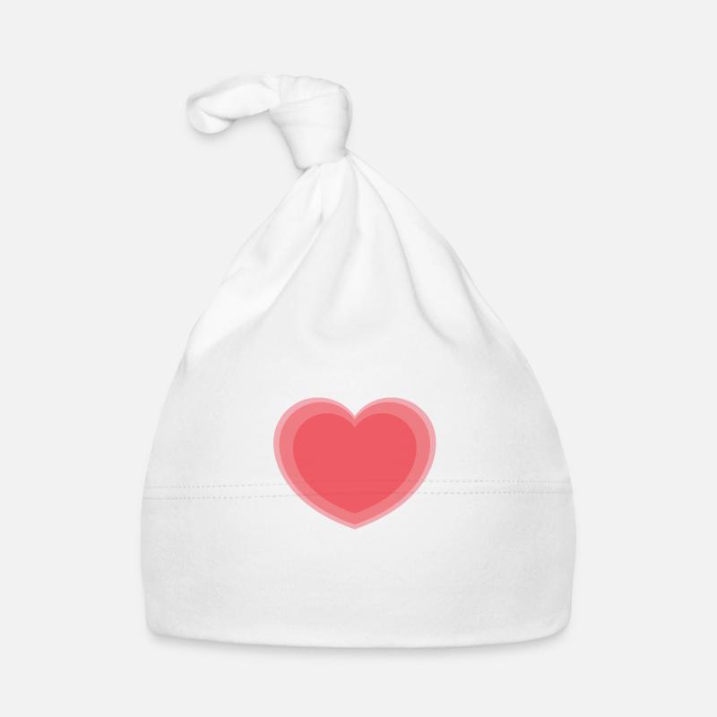 Heart + own text Organic Baby Cap