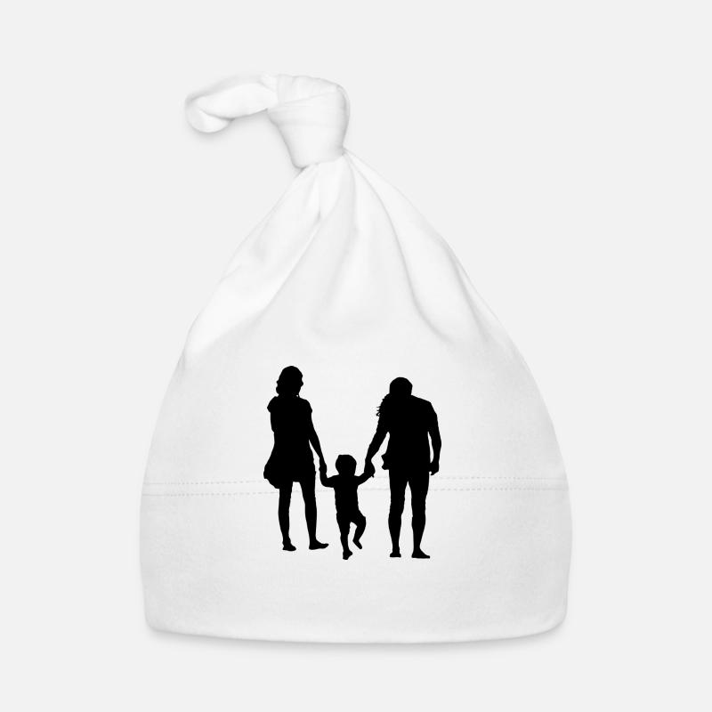 Eltern mit Kind Baby Bio-Mütze