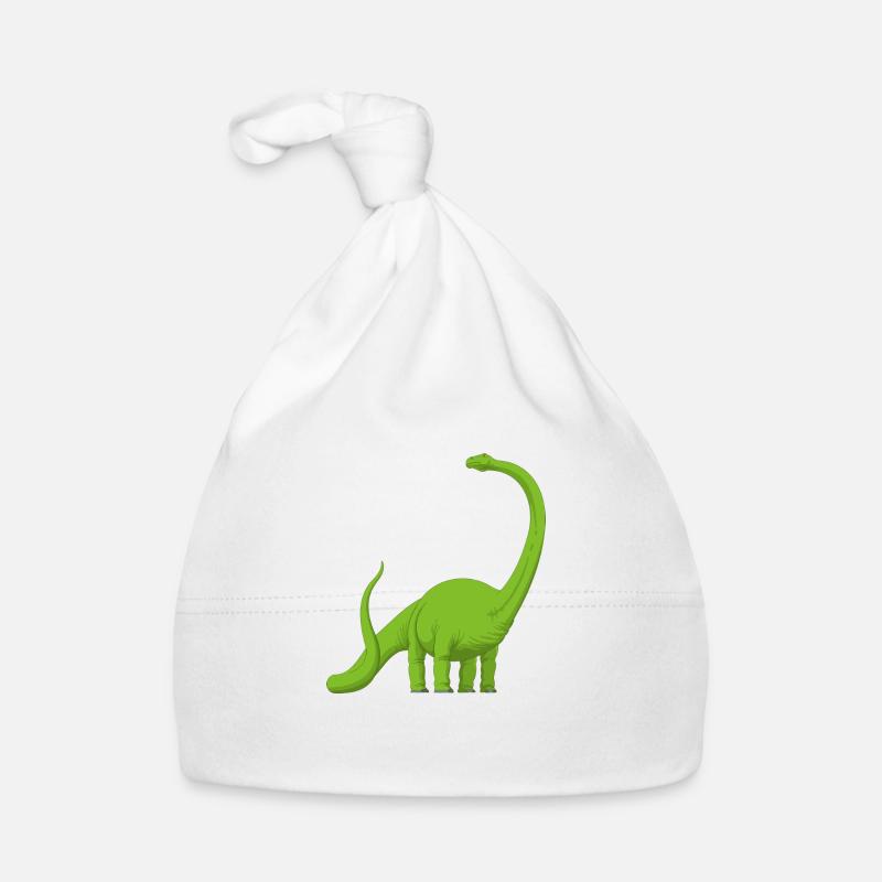 Dinosaurs: Comic Diplodocus - Organic Baby Cap - white