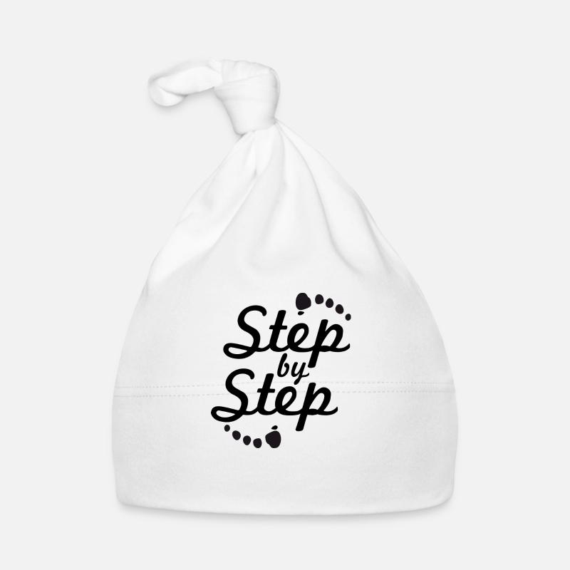 step by step 2 - Organic Baby Cap - white