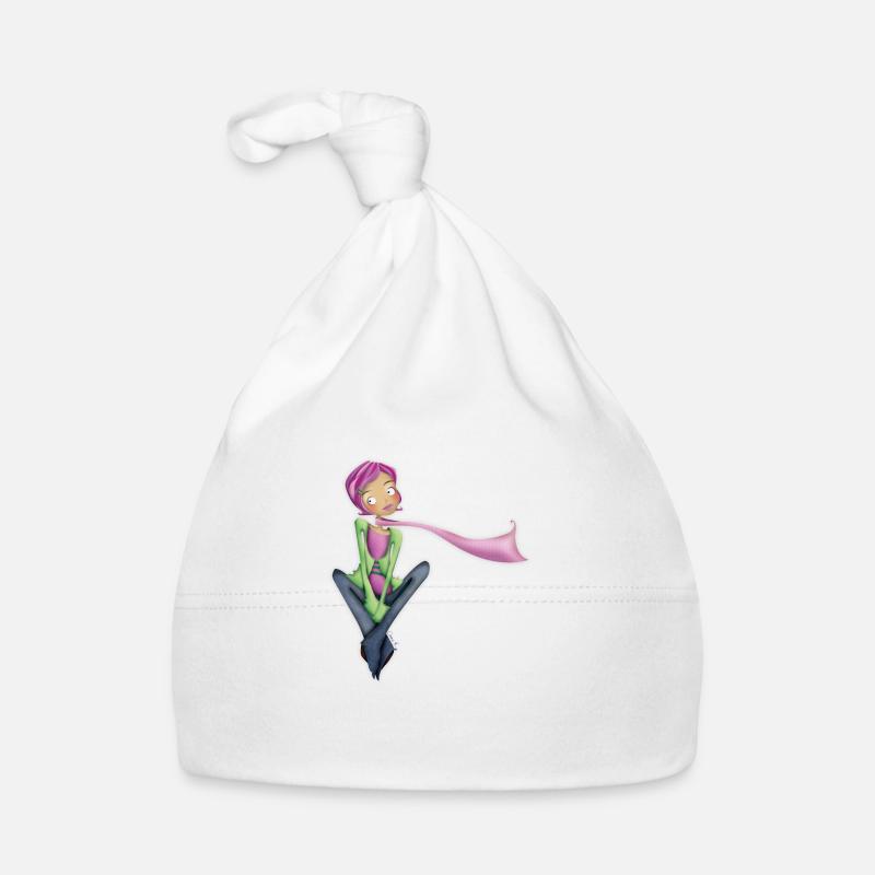 Träumerisches Mädchen Baby Bio-Mütze