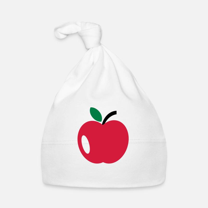Apfel - Baby Bio-Mütze - Weiß