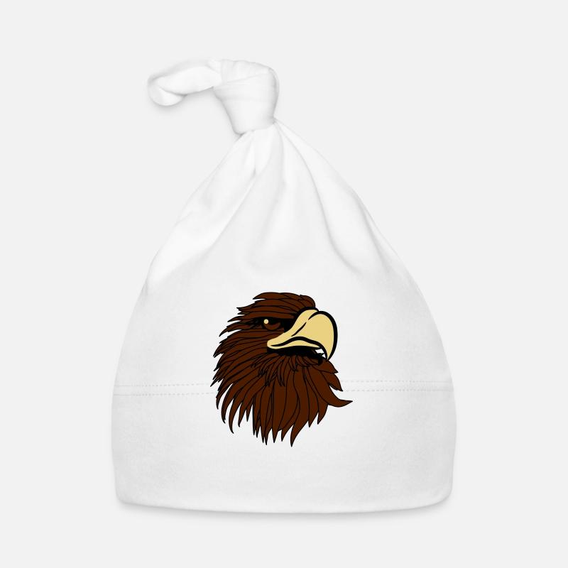 Eagle Bald Eagle - Organic Baby Cap - white