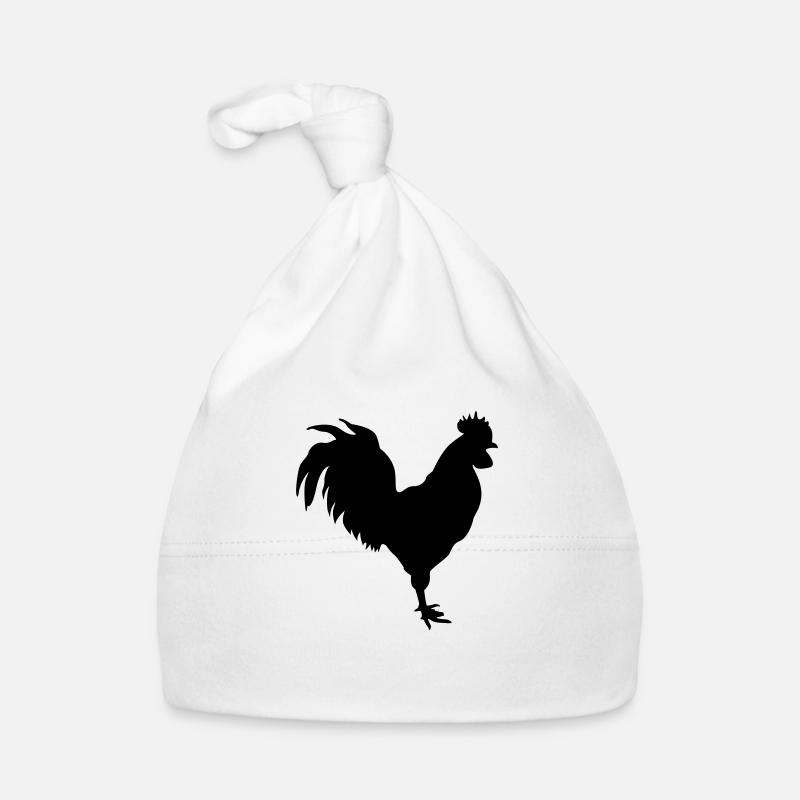 Hahn - Baby Bio-Mütze - Weiß