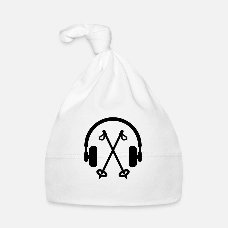 Skiing Skier Ski Skifahren Skifahrer Organic Baby Cap