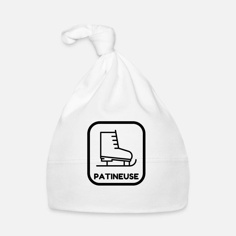 Ice Skating Skater Eislaufen Eisläufer Patinage Organic Baby Cap