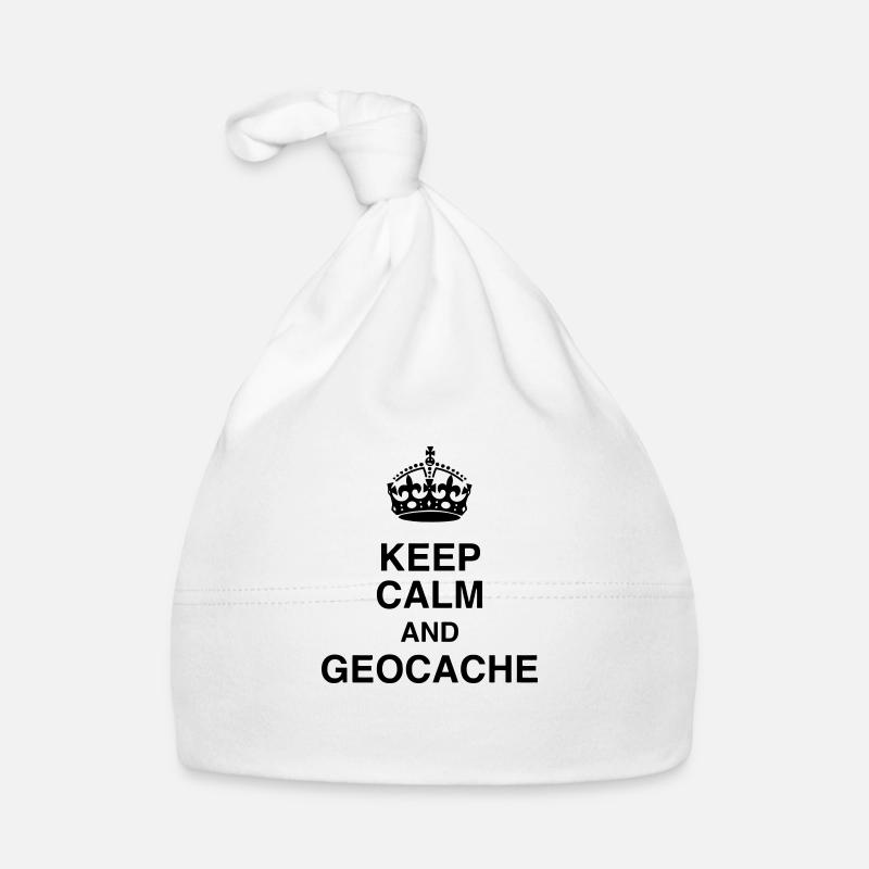 Geocaching / Geocacher / Boussole / Orientation - Bonnet bio Bébé - blanc