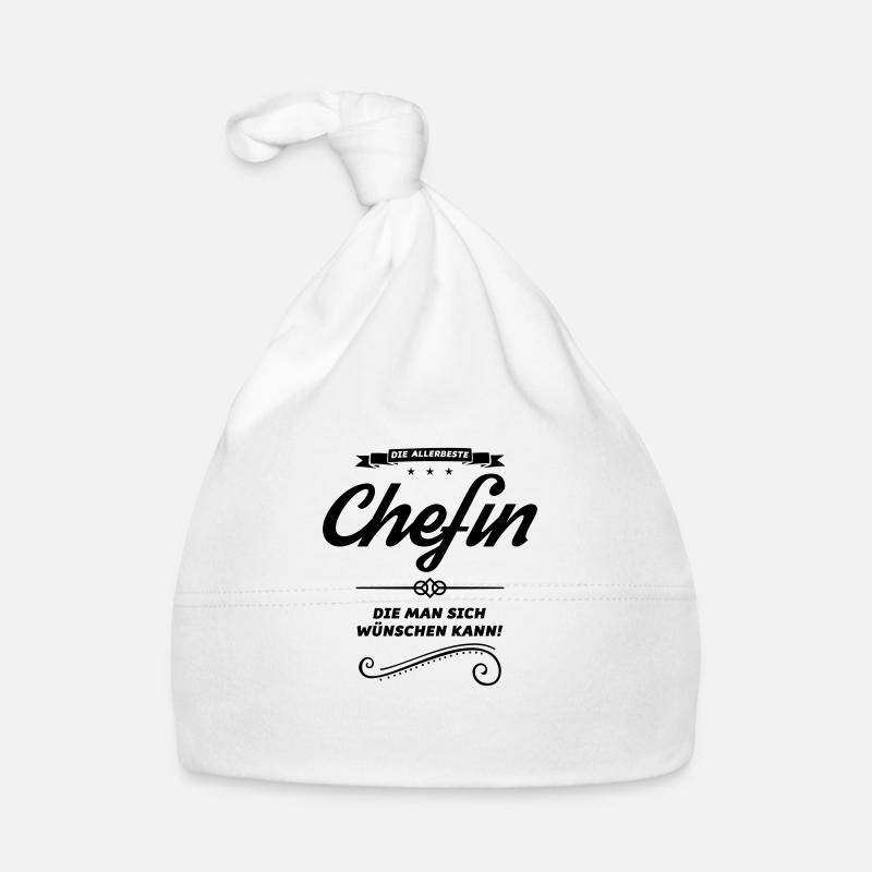 chefin allerbeste - Baby Bio-Mütze - Weiß